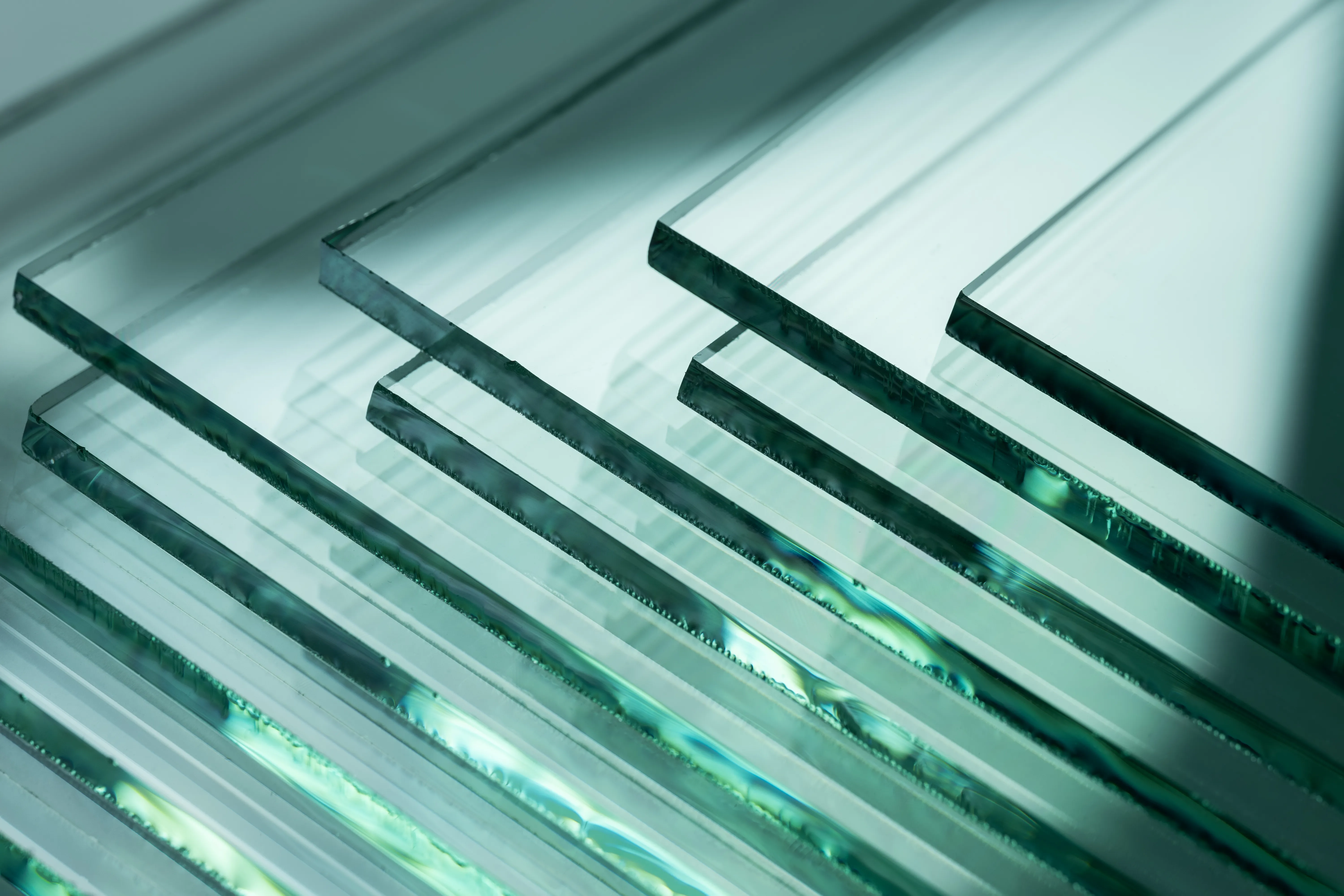 Several panes of safety glazing