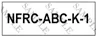 example Clear Mylar label
