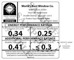 example NFRC Temporary label